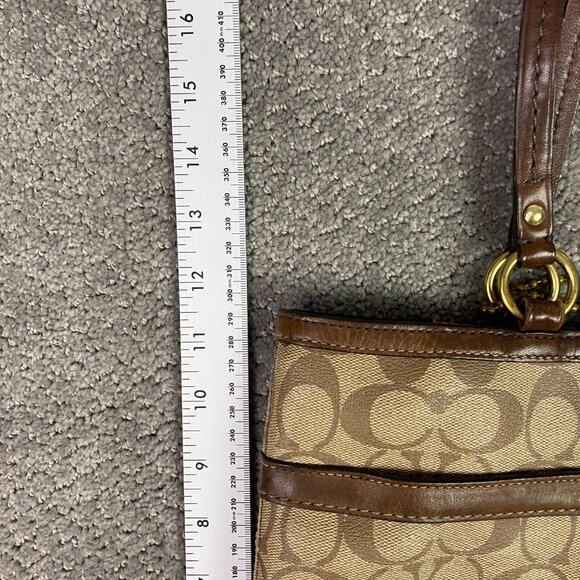 Coach Signature Bag Handbag Shoulder Tote Canvas Leather Brown D0873-12358 - Picture 15 of 15